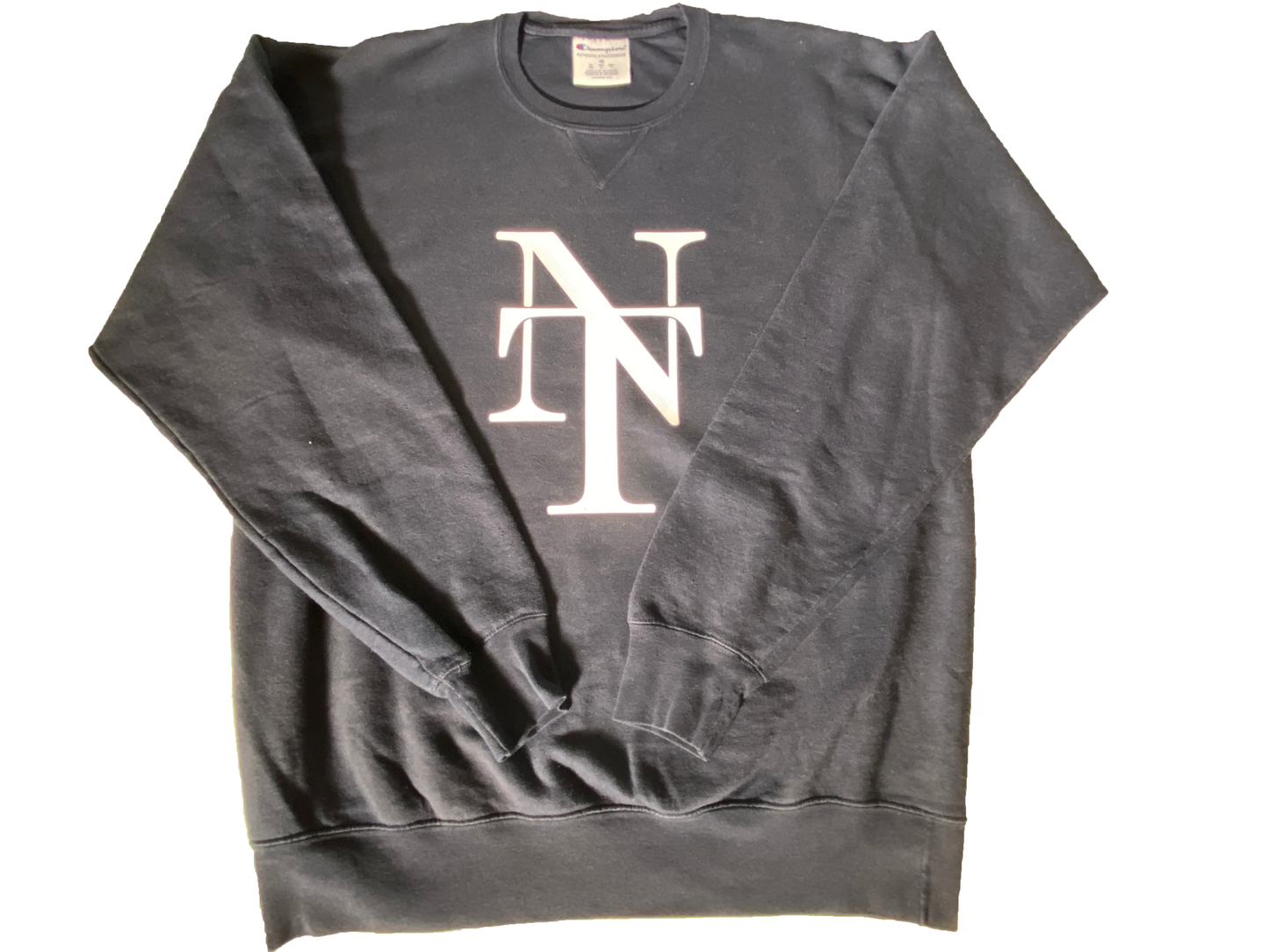 "NT Logo" x "Champion" - LIGHTWEIGHT CREWNECK - (Navy Blue)