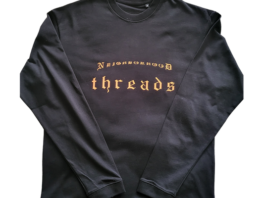 "Neighborhood Threads" HEAVYWEIGHT LUXURY LONGSLEEVE TEE - (Black)