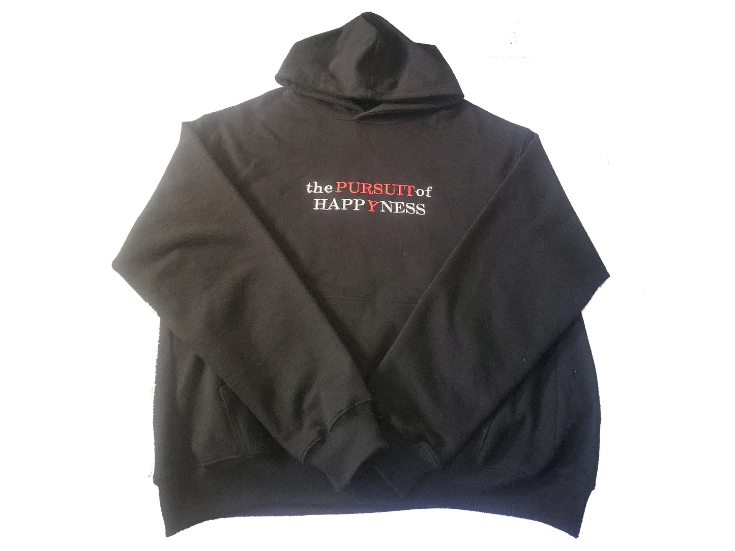 "Pursuit of Happyness" ULTRA HEAVYWEIGHT HOODIE - (Black)