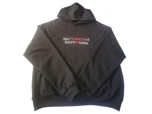 "Pursuit of Happyness" ULTRA HEAVYWEIGHT HOODIE - (Black)
