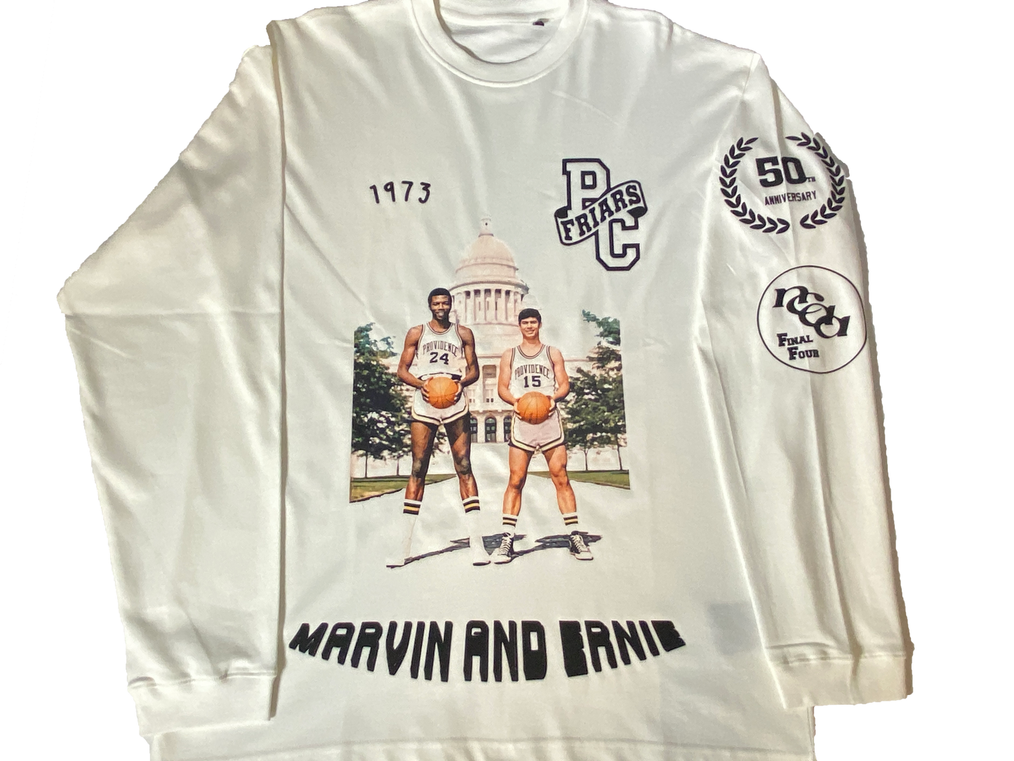 "Marvin & Ernie, PC 50th Anniversary" - HEAVY LUXURY LONG SLEEVE TEE - (Vintage White)