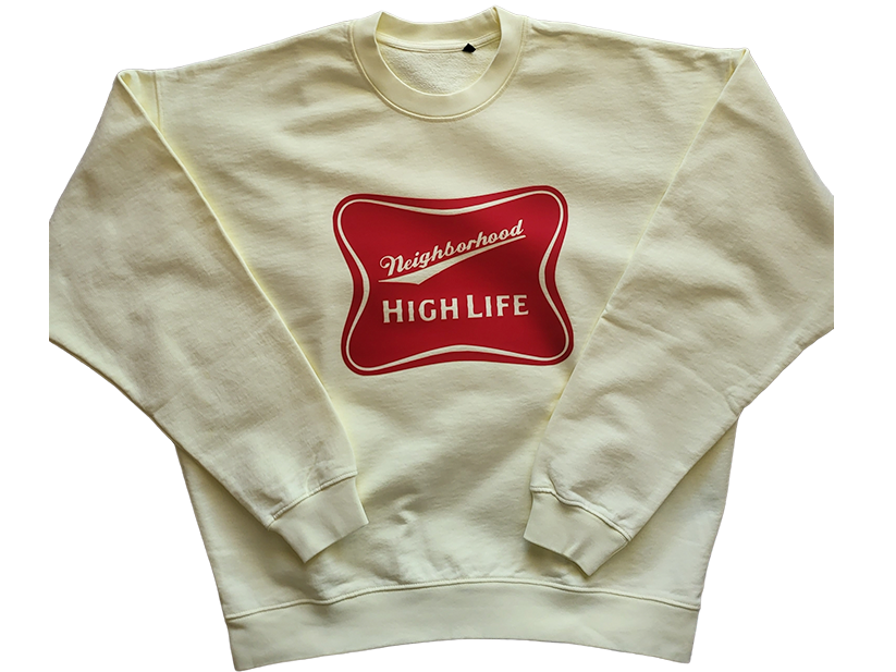 "Neighborhood High Life" - ULTRA HEAVYWEIGHT CREWNECK - (Cream)