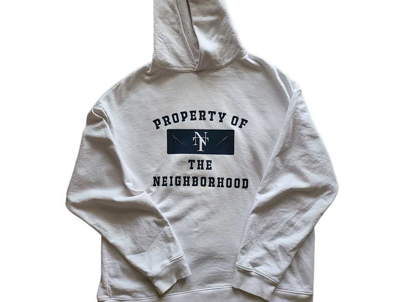 "Property of The Neighborhood" HEAVYWEIGHT HOODIE - (White)