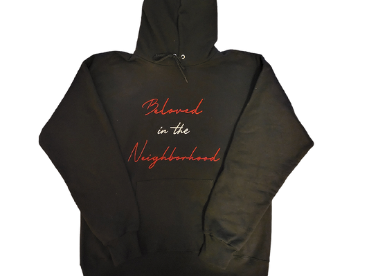 "Beloved in the Neighborhood" LIGHTWEIGHT HOODIE (Black)